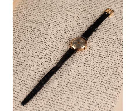 Tudor - a ladies 9ct gold cased wristwatch, silver dial, Arabic numerals and block baton markers, subsidiary seconds, ETA 232