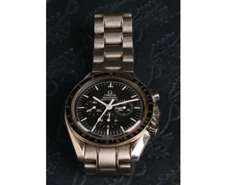 Omega - a Speedmaster Professional stainless steel bracelet Moonwatch wristwatch, ref 1861, 145.0022, 345.0022, black dial, w