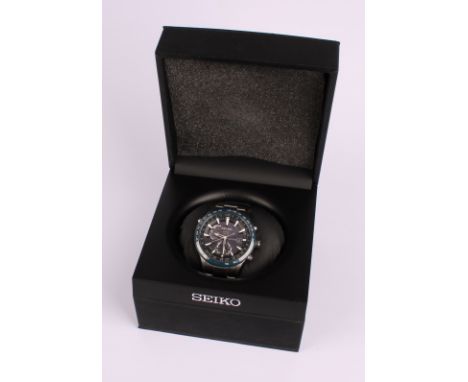 Seiko  - Astron GPS Solar 7X52 stainless and brushed steel wristwatch, 46mm diameter case, graphite grey dial, subsidiary reg