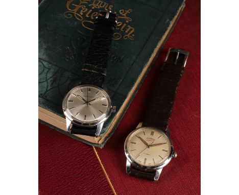 Girard Perregaux  - a manual wind wristwatch, 34mm stainless steel case, silver dial, block baton markers, centre seconds, un