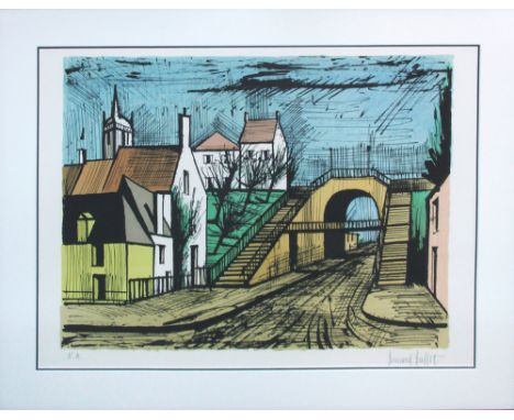 BERNARD BUFFET (French, 1928-1999), 'Le Mans le Tunnel' (S. 8423), original lithograph in twelve colours, signed in pencil, 5