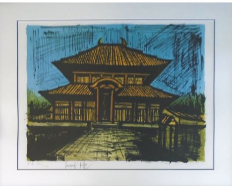 BERNARD BUFFET, (French, 1928-1999), 'Temple Ryoan-Ji' original lithograph in eight colours, 1982, signed by the artist in pe