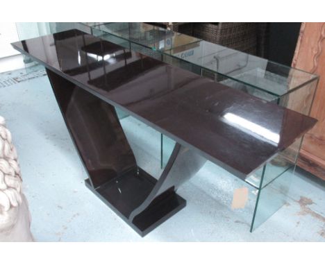 CONSOLE TABLE, by Hughes Chevalier, Art Deco style, in lacquered finish, 150cm x 40cm x 72cm H. 