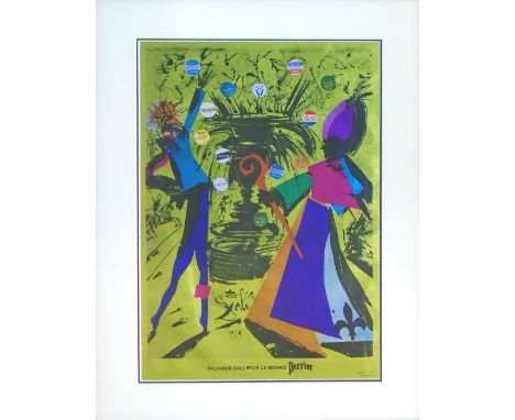 SALVADOR DALI (1904-1989), 'The Spring at Evian', original silkscreen print, 53.5cm x 37.5cm, framed and with signature. (Sub