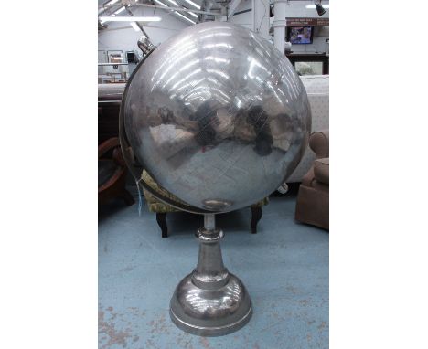 GLOBE, contemporary decorative and oversized with arabic astrological detailing, 56cm x 104cm H x 56cm.