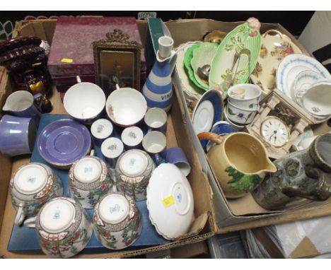 TWO TRAYS OF ASSORTED CERAMICS AND CHINA TO INCLUDE COALPORT, ROYAL WORCESTER, CARLTONWARE ETC 
