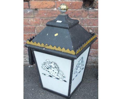 A WALL MOUNTABLE BANKS' LANTERN H-72 CM