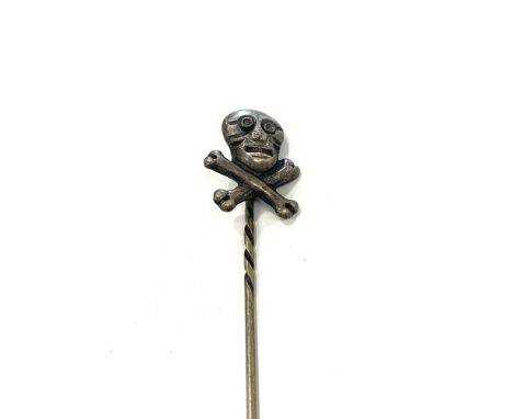 Skull and Cross bones stick pin 