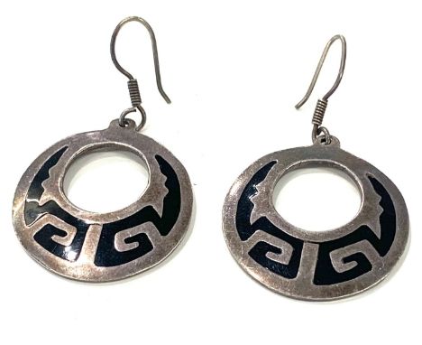 Silver drop earrings, stamped 925, please see images 