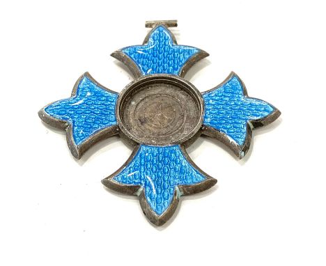 Silver  and enamel medal / order, missing central piece / panel, approximate measurements: 6.5cm by 6cm. 