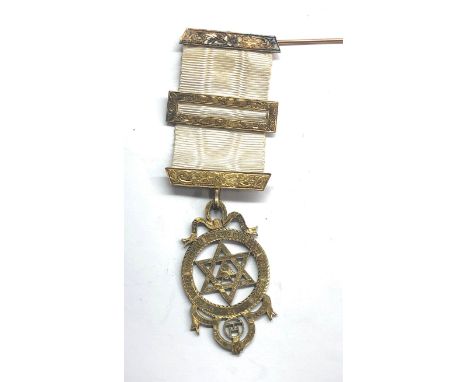 antique silver masonic medal /jewel full London silver hallmarks 