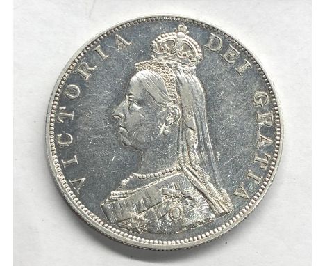 unc victorian 1887 silver crown 