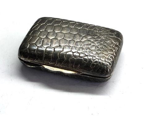 Vintage silver purse snuff / Pill box full silver hallmarks 