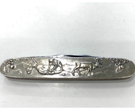 Continental silver decorated pen knife 