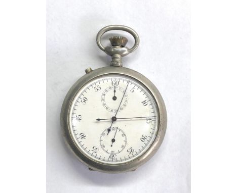 Antique / Vintage split second chronograph pocket watch  it is in as found condition this watch is working but functions are 