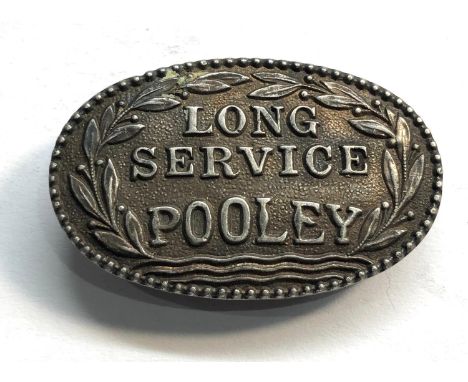 early silver badge long service pooley full silver hallmarks 