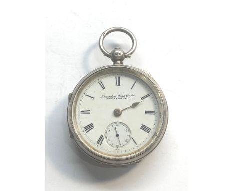 antique silver pocket watch Lancashire watch Co prescot 