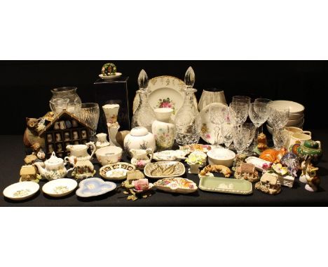 Ceramics and Glass - Royal Crown Derby Posies including jugs, vases, etc; others, Olde Avesbury trinket dishes, etc; Wedgwood