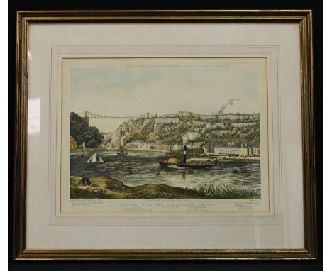 Engineering and Transport - Clifton, (With The Suspension Bridge.), limited edition print of an original lithograph by Newman