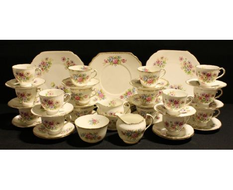 Ceramics - a Royal Crown Pottery Trentham pattern tea service for six; another, Stanley part tea service, qty 