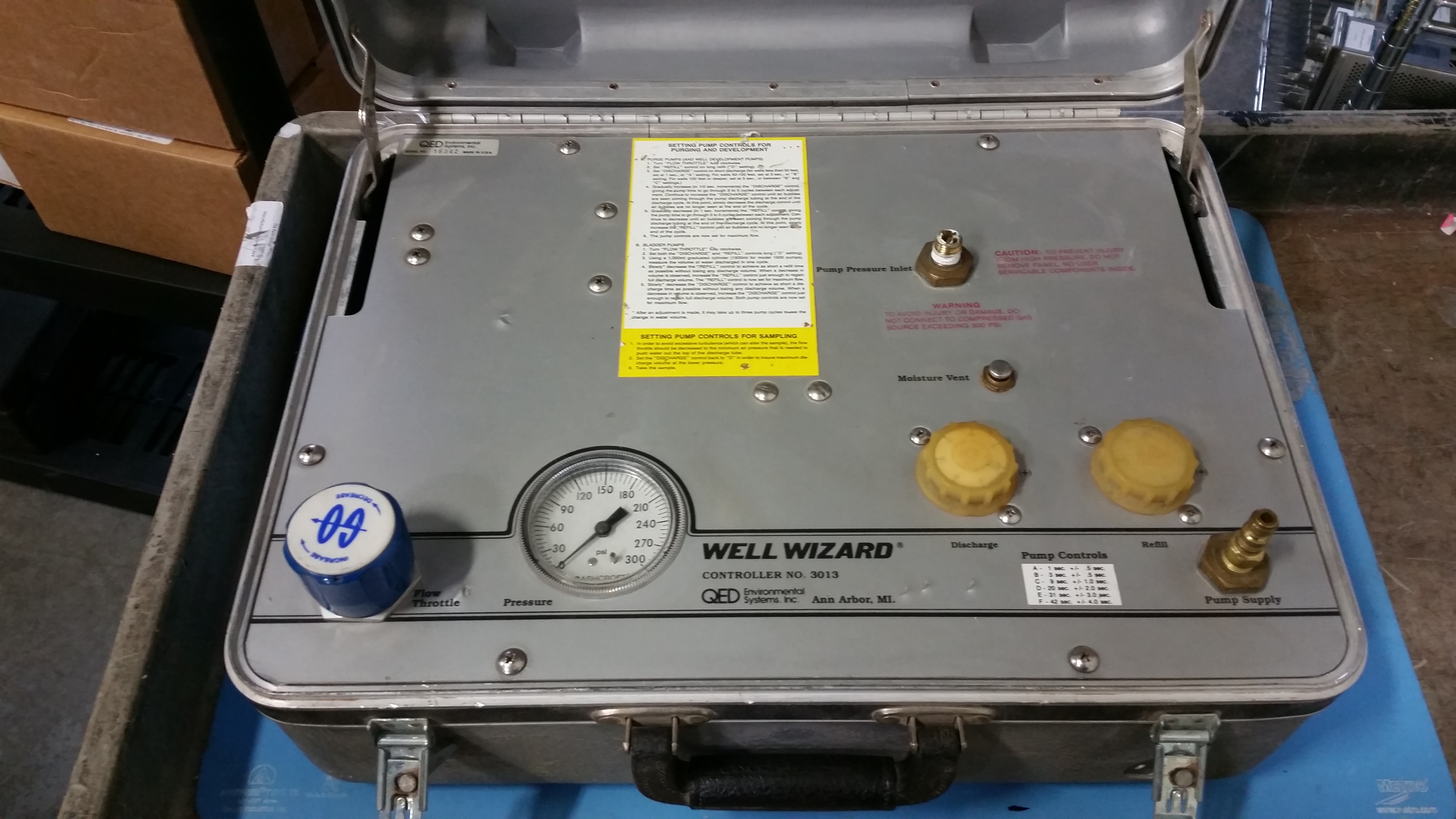 QED WELL WIZARD SAMPLING PUMP CONTROLLER. PN 3013