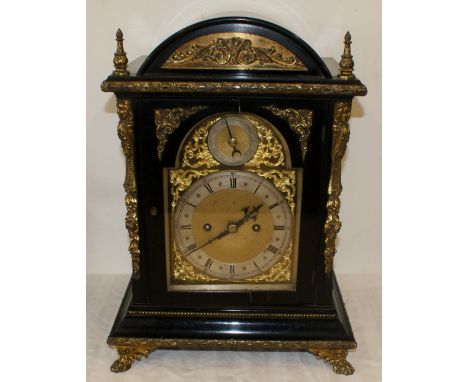 Stunning Large Mid 19th century Twin / Double Fusee mantle clock in good working order, 44cm High, very good markers mark on 