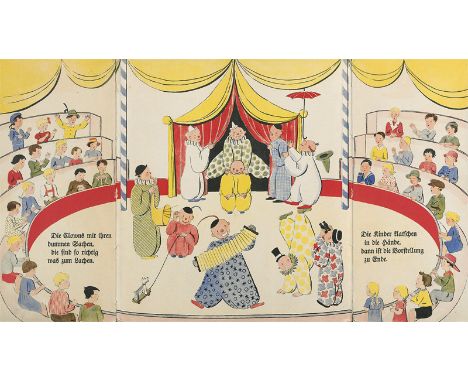 Ehmcke, Susanne. Zirkus. Bilder und Reime. 2 x 4 Bl. Mit 7 ganzseitigen Illustrationen zum Umblättern von Susanne Ehmcke. 24 