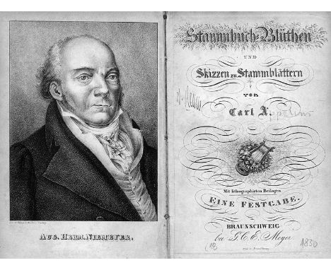 A(ppelius), K(arl Theodor). Stammbuch-Blüthen und Skizzen zu Stammblättern. Eine Festgabe. 1 Bl., 296 S. Mit lithographischem