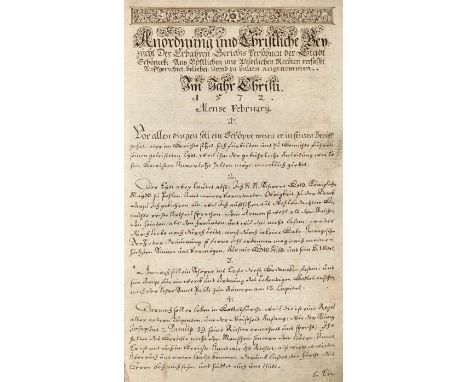"Culmisches Recht - Christiani Dancky [16]35". Fragment. Deutsche Handschrift in brauner Tinte von verschiedenen Händen auf P