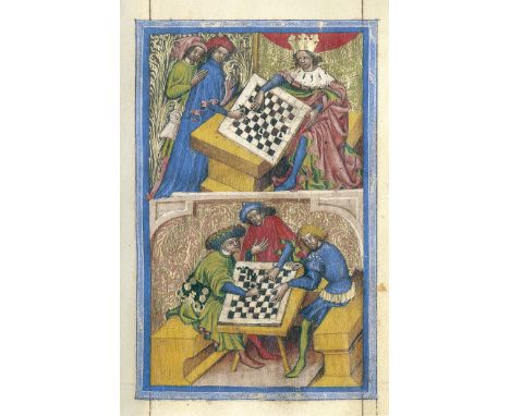 Tractatus de Ludo Scacorum. Schachbuch des Jacobus de Cessolis. Vit. 25-6 der Biblioteca Nacional de Espana in Madrid. Faksim