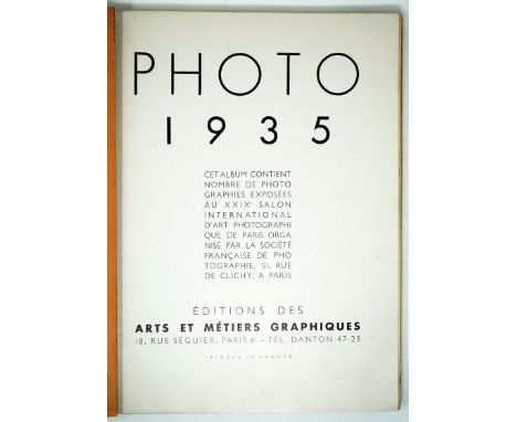 Photo 1935. XXIXe Salon International d'Art Photographique. 4 Bl., 127 S. Mit zahlreichen, teils ganzseitigen fotograf. Abbil