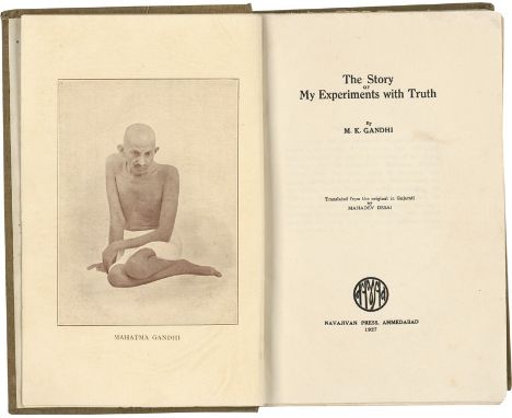 Gandhi, M(ohandas) K(aramchand). The story of my experiments with truth. Translated from the original in Gujarati by Mahadev 