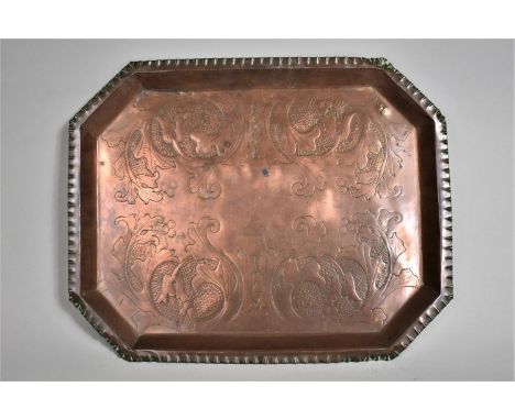 A Rectangular Arts and Crafts Copper Tray by John Pearson who was a Master Craftsman of The Newlyn School and Guild of Handic