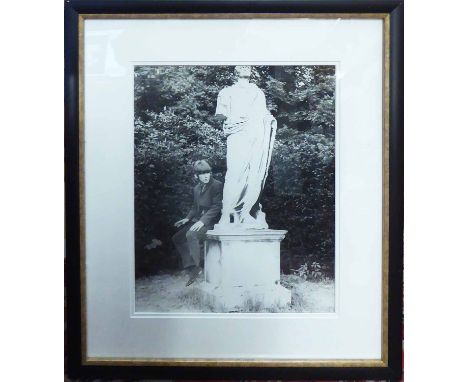 BEATLES, GEORGE HARRISON, original photo print from 1966 in Chiswick House printed and photographed by Robert Whitaker, 35cm 