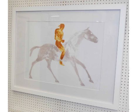 DAME ELISABETH FRINK 'Horse and Rider', 1967, print signed in the plate, 80cm x 60cm, framed and glazed. (Subject to ARR - pl