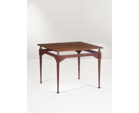 Franco Albini,  Tavolo TL3 in legno di teak. Prod. Poggi, Italia, 1950 ca. cm 90x73x90, Bibliografia R. Aloi, Esempi di arred