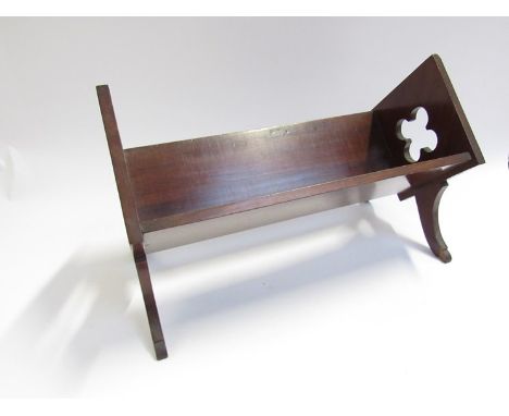 A Victorian mahogany book trough