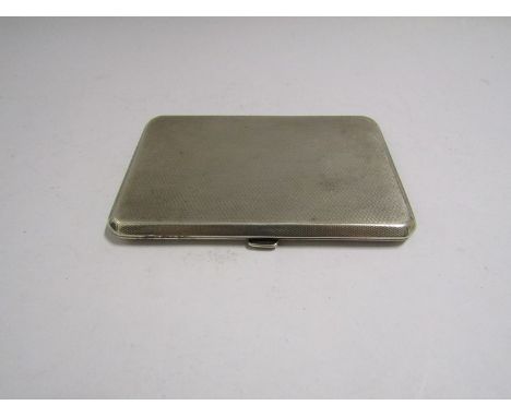 A Dudley Russell Howitt silver engine turned cigarette case, Birmingham 1932, 12.5cm, 184g