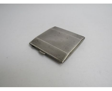 An Mappin &amp; Webb Edwardian silver and engine turned cigarette case, Birmingham, 1928, 98g