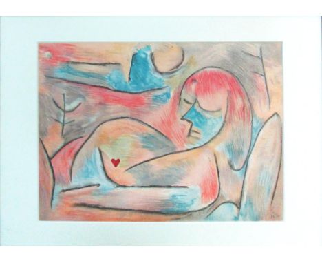 PAUL KLEE (Swiss-German, 1879-1940), 'Winter' 1938, lithograph in colours, 34.5cm x 23cm, printed by Mourlot, signed in the p