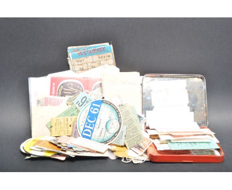 Ticket Stubs - a collection of vintage c1960s / 1970s ticket stubs and related items. Largely for bus companies, but some the