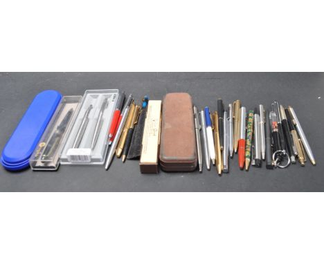 A collection of vintage pens to include a large selection of Papermate pens, also including Parker writing pens including a t