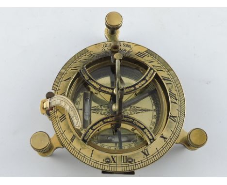 A 17th century style table sundial, with pierced gnomon, D.14cm. 