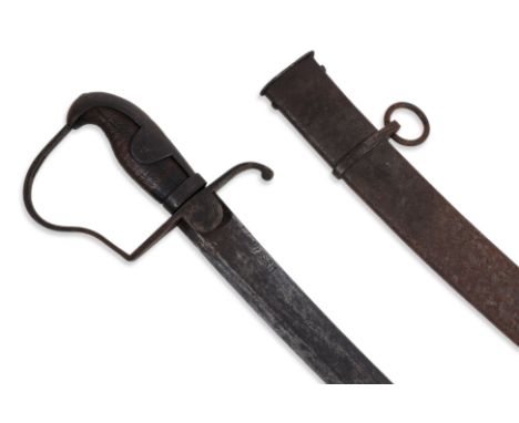 AN IMPERIAL GERMAN MODEL 1837 CAVALRY SWORD
Circa 1900, curved steel blade marked '1837', steel guard and hilt, wooden grip, 