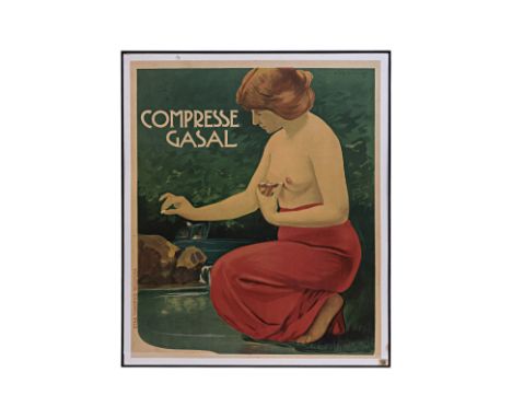 MARCELLO DUDOVICH (1879-1962) - COMPRESSE GASAL
Italian, circa 1901, lithograph in colours, printed by Chappuis-Bolognia, Art