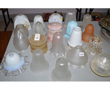 Opaque oil lamp glass shades.  (qty)