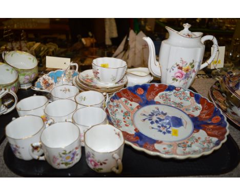 Derby china: Derby "Posies" pattern part-coffee set (19 pieces); 2002 golden Jubilee Commemorative ceramic bowl and a circula