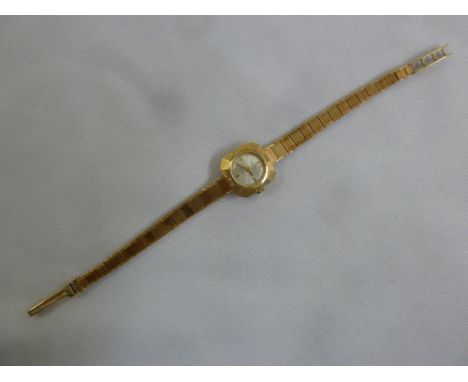 Rotary 9ct yellow gold ladies bracelet wristwatch, approx total weight 15.8g