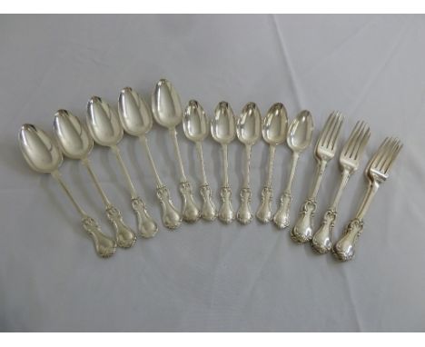 A quantity of Victorian silver flatware, London 1840