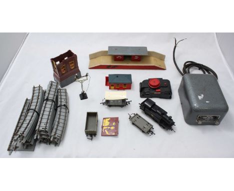 A small quantity of assorted Tri-ang and other model railway items, including a locomotive, rolling stock, stations, track an
